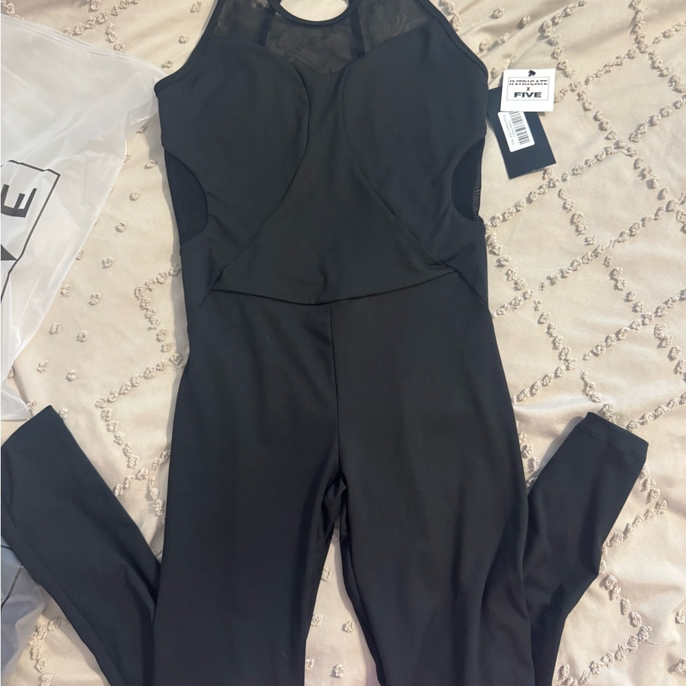 Elegant Black Jumpsuit by Five Dancewear (TEEN) - Picture 2 of 4